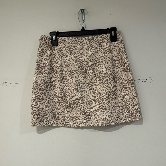 Free People White Leopard Faux Leather Mini Skirt - Picture 4 of 7